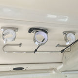 TACO Marine 3-Rod Hanger Rack, Polished SS316L, White Poly Rack