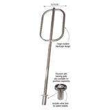 TACO Marine Come On Board Boarding Handle, Fixed Base Mount, Type 304 SS