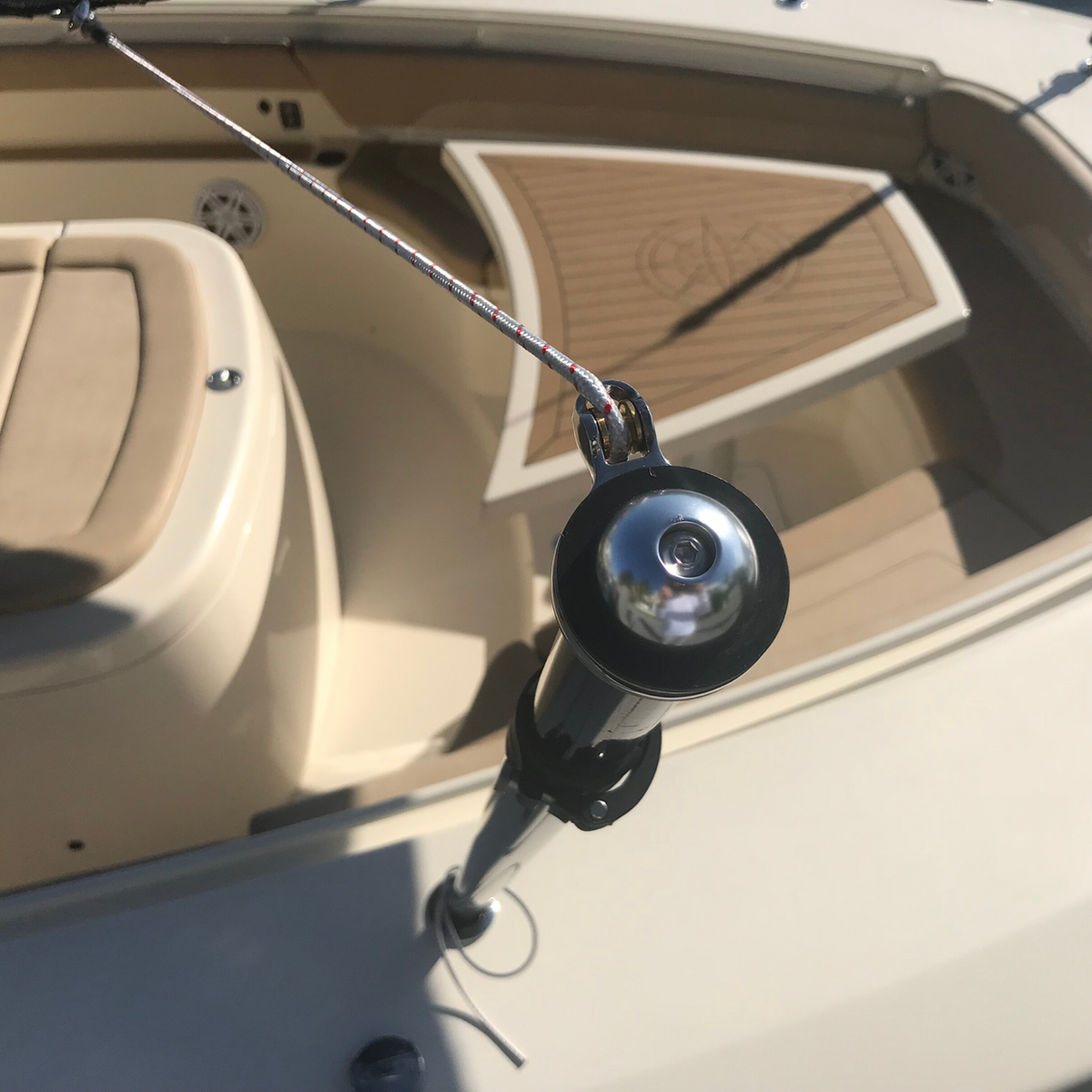 TACO Marine Tele-Sun Shade Poles, Carbon Fiber, 52.89-80.4 in, 1/4 in Pin, 2pk, Mesh Carry Bag
