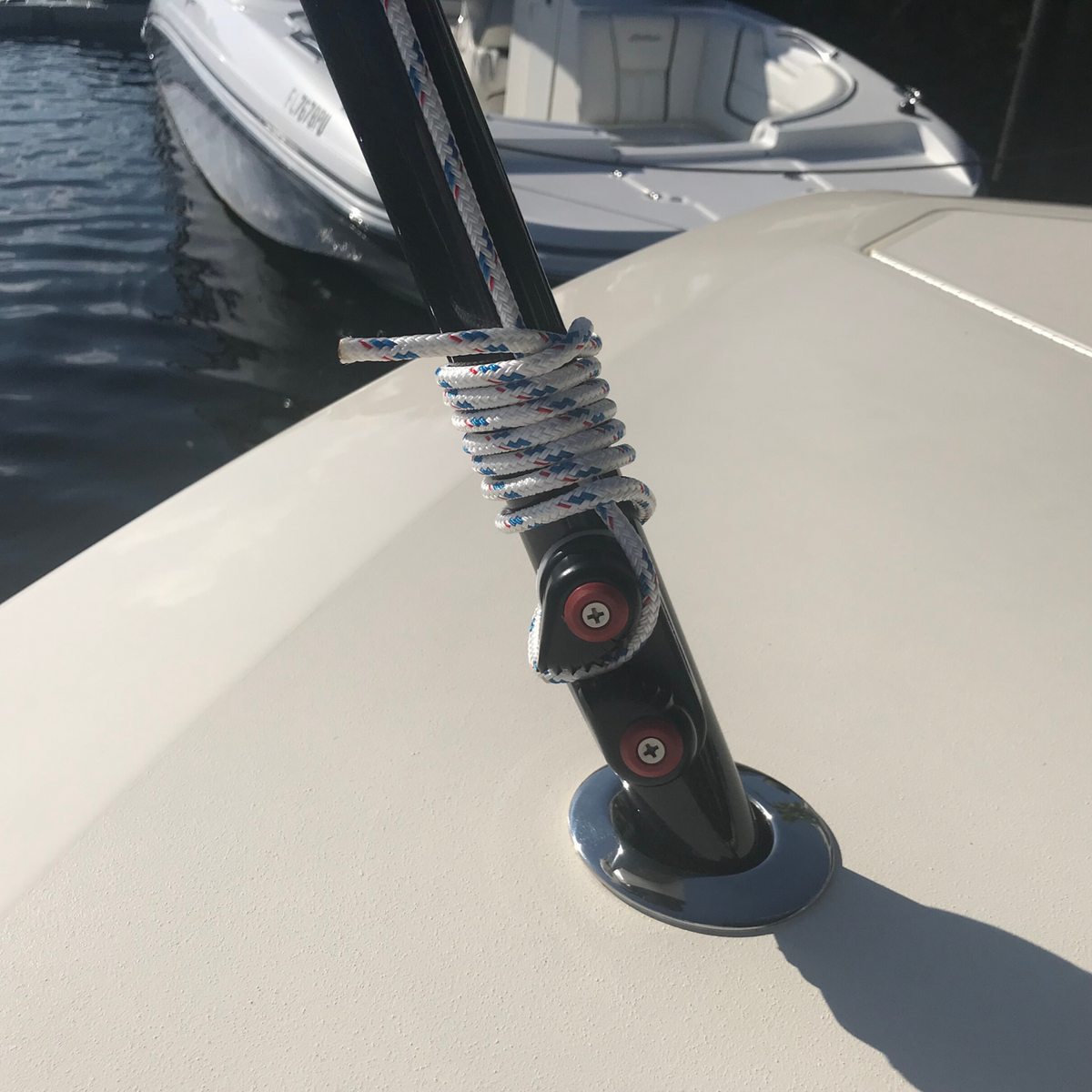 TACO Marine Tele-Sun Shade Poles, Carbon Fiber, 52.89-80.4 in, 1/4 in Pin, 2pk, Mesh Carry Bag