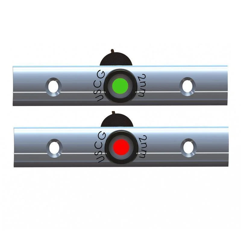 TACO Marine Rub Rail Mounted LED Navigation Light Set, 4 in, Port and Starboard, 12-14VDC, IP68, 2 NM
