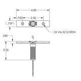TACO Marine Rub Rail Mounted LED Navigation Light Set, 4 in, Port and Starboard, 12-14VDC, IP68, 2 NM