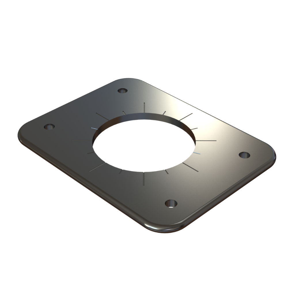 TACO Marine Grand Slam 300 Universal Backing Plate Pair, For GS-300 & GS-390, 6.50 x 5 x 0.25 in, Brite Dip Anodized