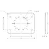 TACO Marine Grand Slam 300 Universal Backing Plate Pair, For GS-300 & GS-390, 6.50 x 5 x 0.25 in, Brite Dip Anodized