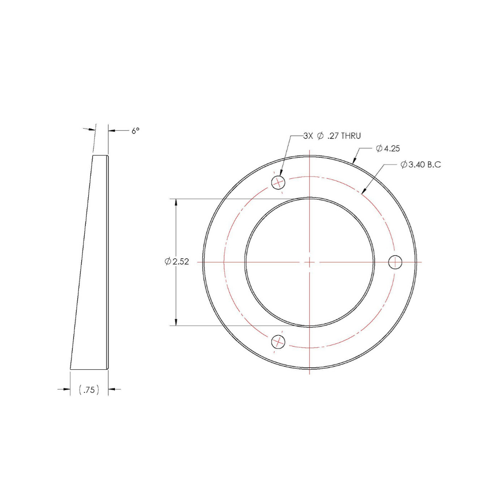 TACO Marine Wedge Plate, For GS-800 & GS-900, Plastic