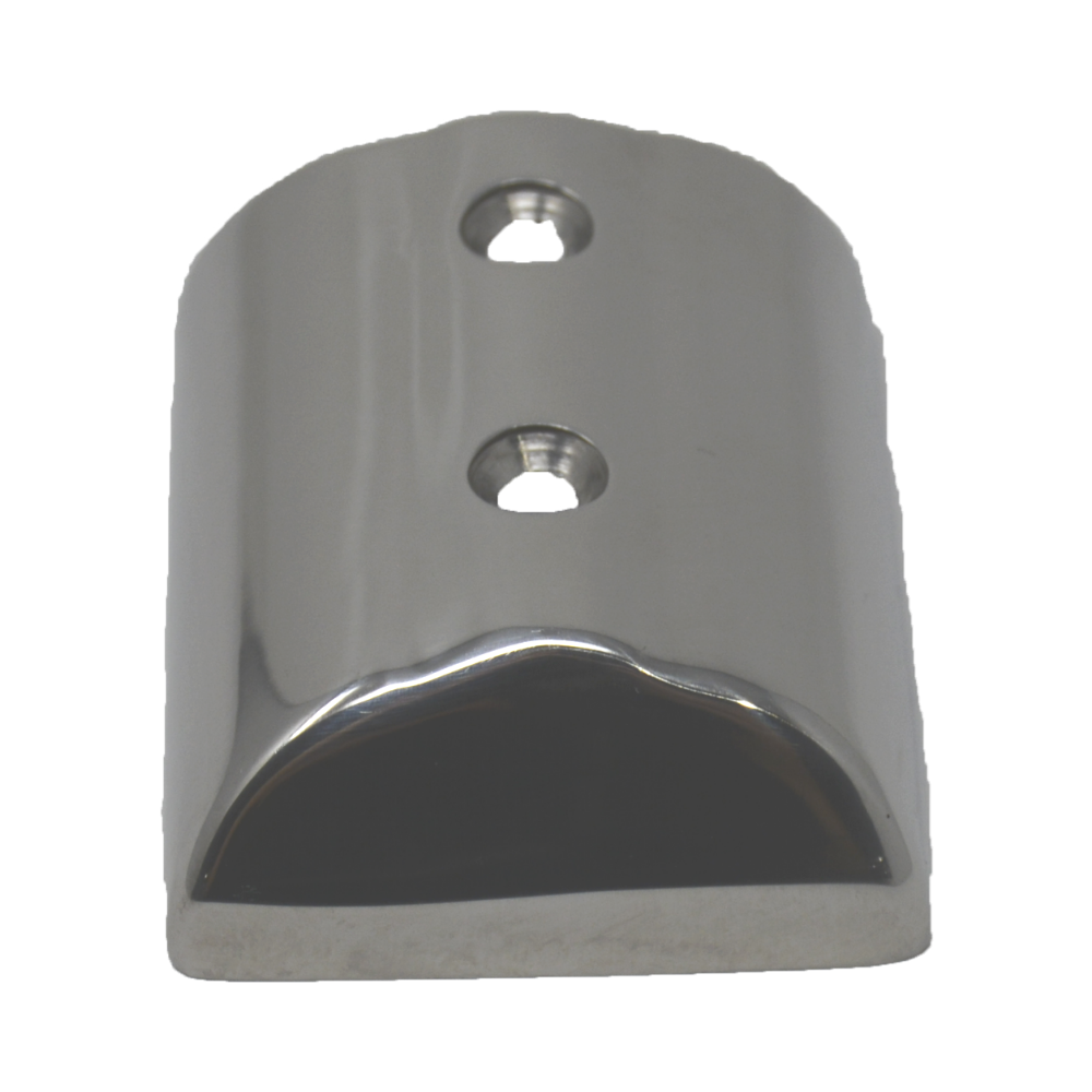 TACO Marine Medium SuproFlex Rub Rail End Cap, For V11-9990, 316L Stainless Steel, Mirror Polish