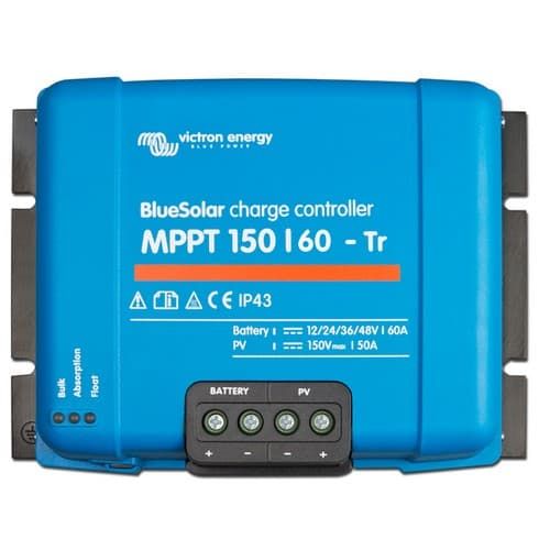 Victron Energy SmartSolar MPPT 150/60-Tr Solar Charge Controller, 60A, 150V PV, 12/24/48V, Bluetooth, VE.Direct, Screw Terminals
