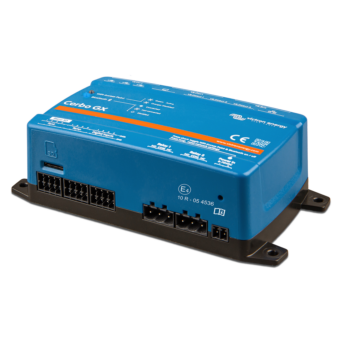 Victron Energy Cerbo GX MK2 Communications Center, 8-70V DC, Dual VE.Can Ports, 3 USB Ports, Bluetooth