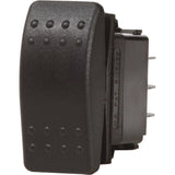 Blue Sea Systems Contura II Rocker Switch, Black Actuator, 20A @ 12V, 15A @ 24V