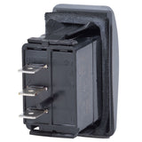 Blue Sea Systems Contura II Rocker Switch, Black Actuator, 20A @ 12V, 15A @ 24V