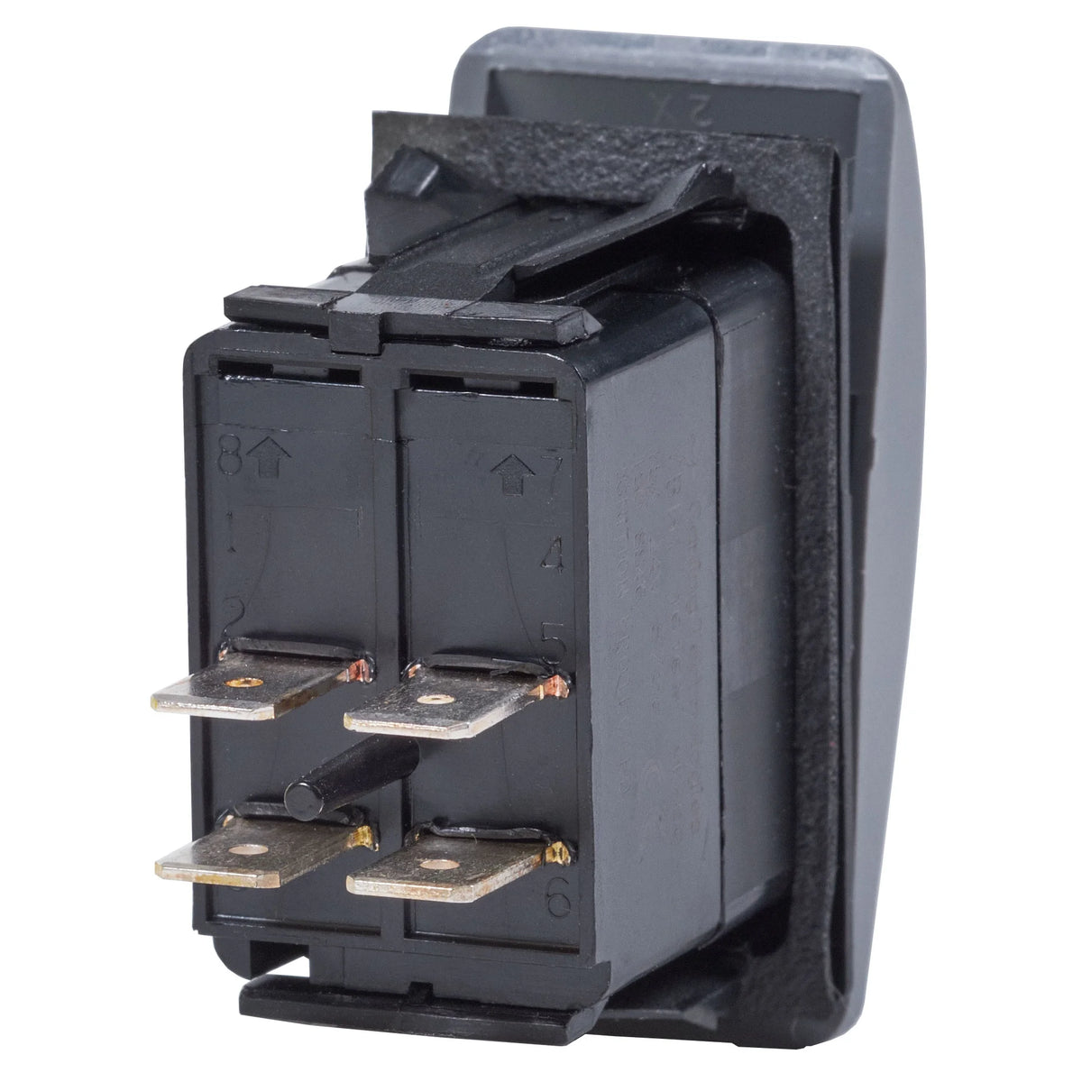 Blue Sea Systems Contura II Rocker Switch, Black Actuator, 20A @ 12V, 15A @ 24V