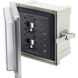 Blue Sea Systems SMS Surface Mount System Panel Enclosure, IP66, Glass-Filled Polycarbonate, Clear Cover, 6 x 6 x 4 in