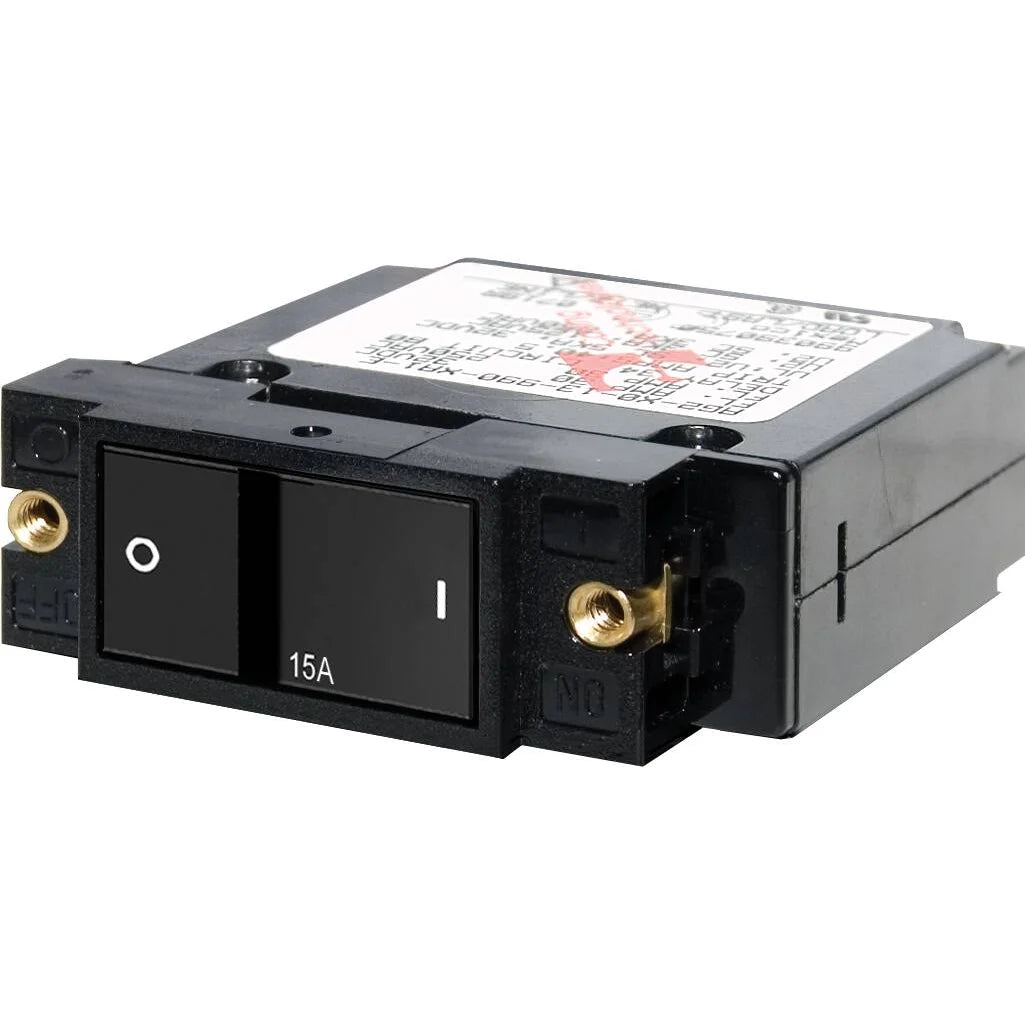 Blue Sea Systems A-Series Single Pole Flat Rocker Circuit Breaker, AC/DC, Magnetic Hydraulic, Trip-Free