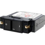 Blue Sea Systems A-Series Single Pole Flat Rocker Circuit Breaker, AC/DC, Magnetic Hydraulic, Trip-Free