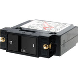 Blue Sea Systems A-Series Single Pole Flat Rocker Circuit Breaker, AC/DC, Magnetic Hydraulic, Trip-Free