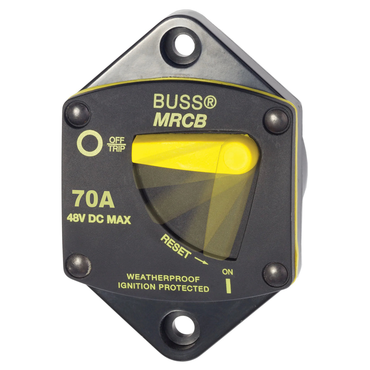 Blue Sea Systems 187-Series Switchable Thermal Circuit Breaker, 48V DC, Type III, Trip-Free, Ignition Protected