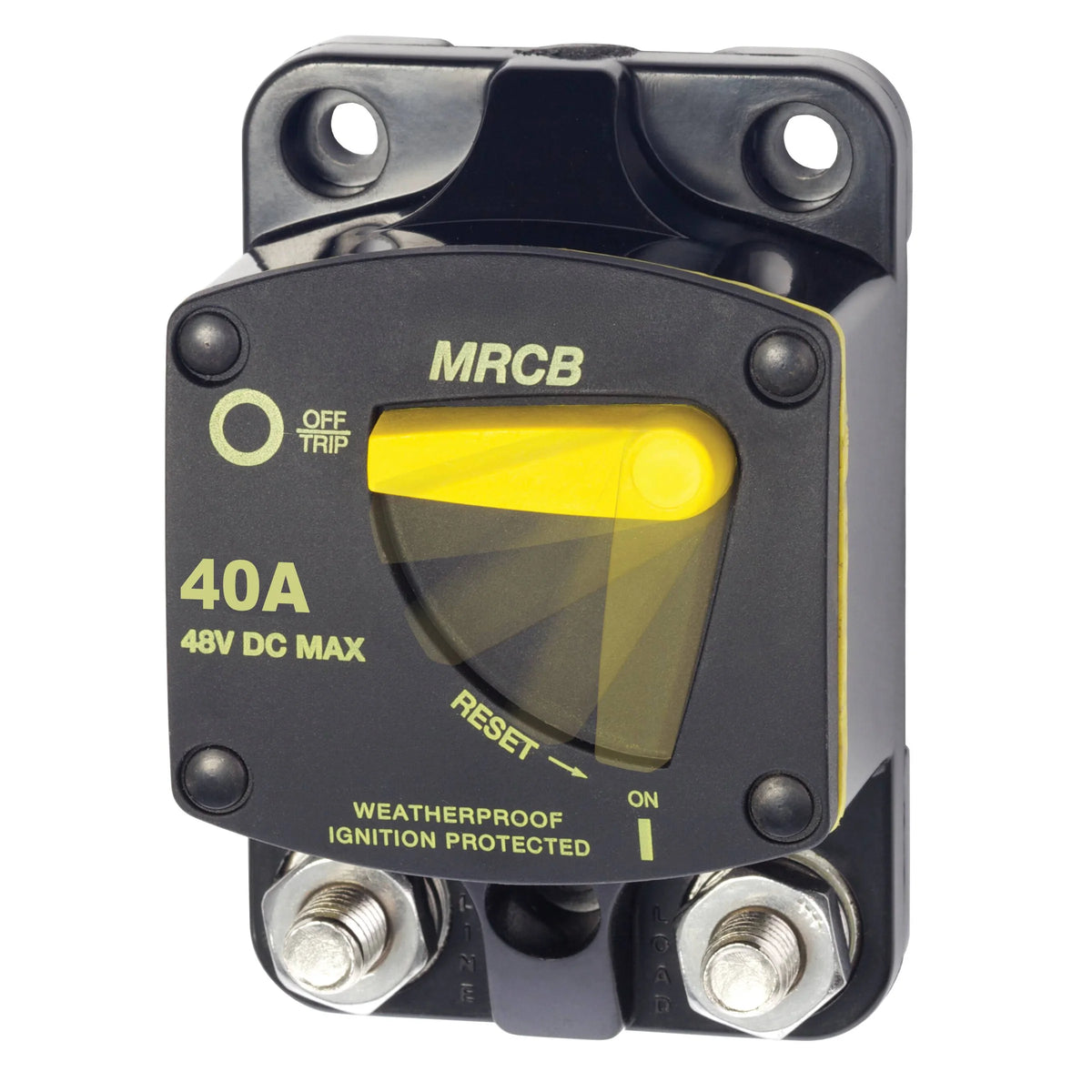 Blue Sea Systems 187-Series Switchable Thermal Circuit Breaker, 48V DC, Type III, Trip-Free, Ignition Protected