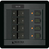 Blue Sea Systems DC Branch Circuit Breaker Panel, Pre-Wired Buses, Backlit Labels