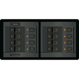 Blue Sea Systems DC Branch Circuit Breaker Panel, Pre-Wired Buses, Backlit Labels