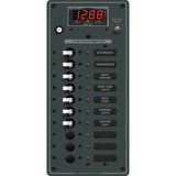 Blue Sea Systems DC Branch Circuit Breaker Panel, Pre-Wired Buses, Backlit Labels