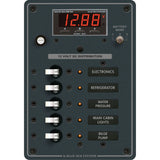 Blue Sea Systems DC Branch Circuit Breaker Panel, Pre-Wired Buses, Backlit Labels
