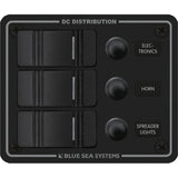Blue Sea Systems Contura Water Resistant DC Circuit Breaker Panel, 12/24V, IP66