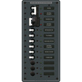 Blue Sea Systems Traditional Metal AC Main Source Selector Panel, Lockout Slide, Reverse Polarity LED