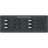 Blue Sea Systems Traditional Metal AC Branch Circuit Breaker Panel, 100A Max, Backlit Labels