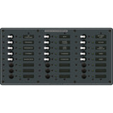 Blue Sea Systems Traditional Metal AC Branch Circuit Breaker Panel, 100A Max, Backlit Labels