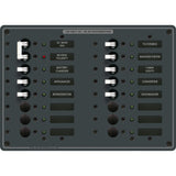Blue Sea Systems Traditional Metal AC Main Circuit Breaker Panel, 120V AC, White Toggle Breakers, Non-Metered