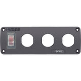 Blue Sea Systems Water-Resistant Accessory Panel, 12V DC, 15A Circuit Breaker, Pre-Wired Harness