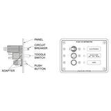 Blue Sea Systems Toggle Panel Switch, 15A at 32V DC, 15A at 125V AC, 10A at 250V AC, A-Series Mount, 5/8 in Adapter