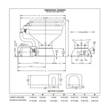 Jabsco 37010 Series Electric Marine Toilet, Raw Water, Integral Rinse Pump, Single Button Panel