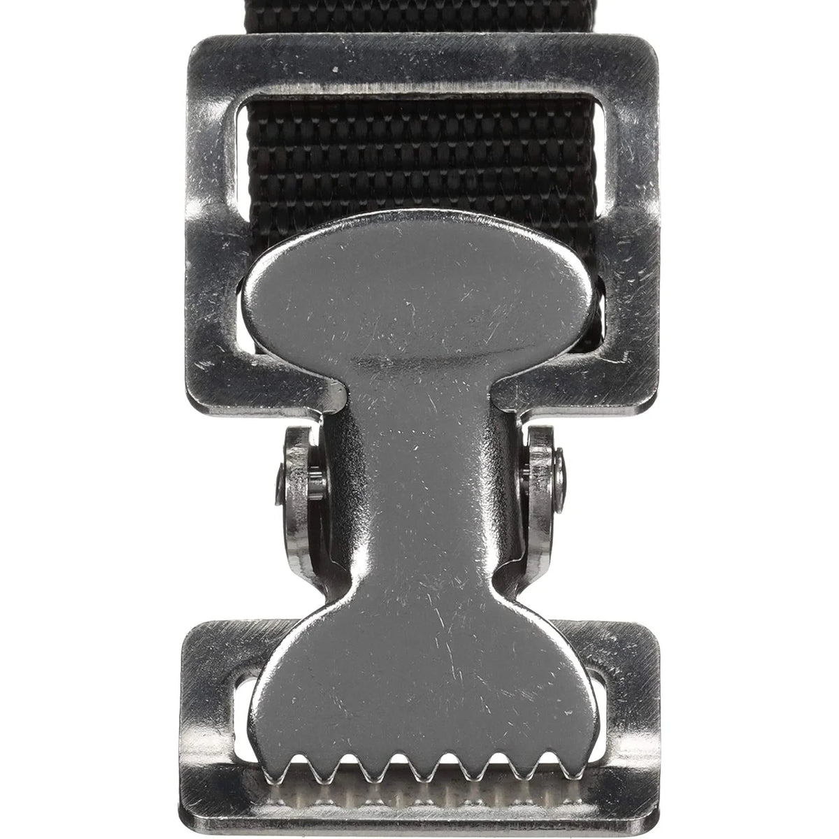 Attwood Marine Fuel Tank Strap Set, 1 in White Nylon Strap, Quick-Release Buckle, Footman Loops