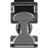 Attwood Marine Fuel Tank Strap Set, 1 in White Nylon Strap, Quick-Release Buckle, Footman Loops