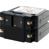 Blue Sea Systems A-Series Flat Rocker Circuit Breaker, Double Pole, 120/240V AC, 32V DC