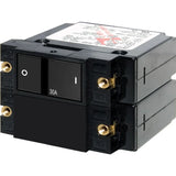 Blue Sea Systems A-Series Flat Rocker Circuit Breaker, Double Pole, 120/240V AC, 32V DC