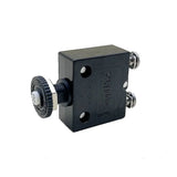 Blue Sea Systems Push Button Reset Only Screw Terminal Circuit Breaker, 32V DC, Panel Mount, #8 Screw Terminal, Thermal Trip, Ignition Protected