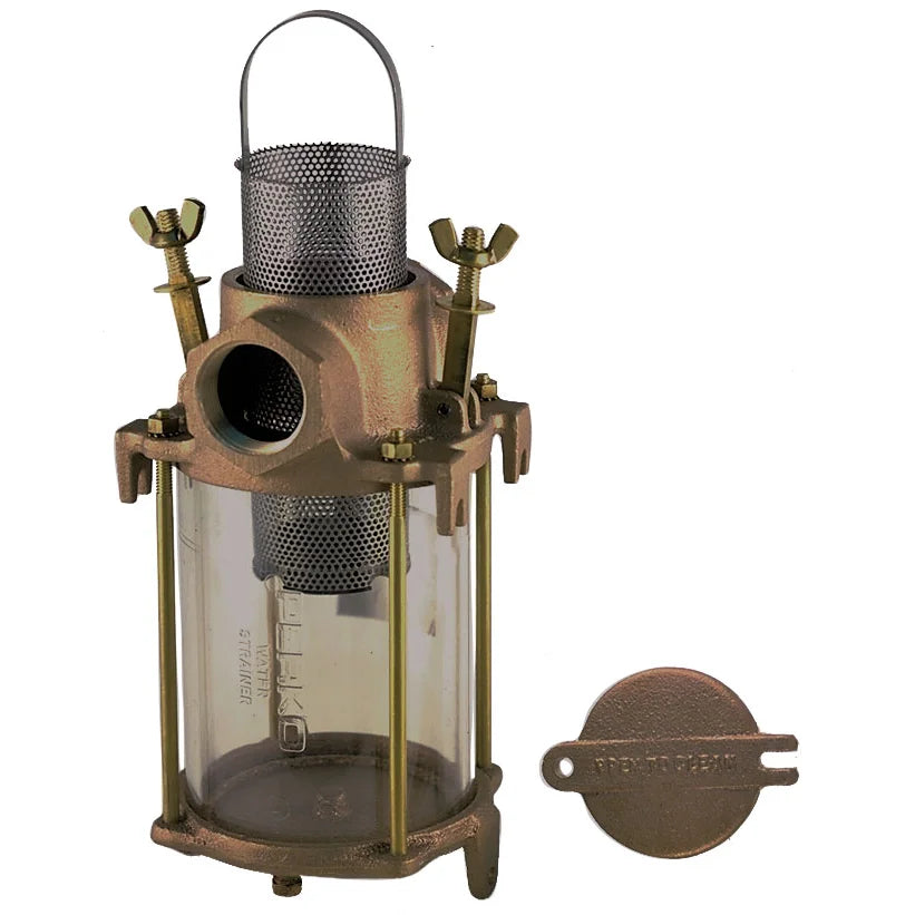 Perko 0493 IPS Intake Water Strainer, Cast Bronze, SS316 Basket, Drain Plug