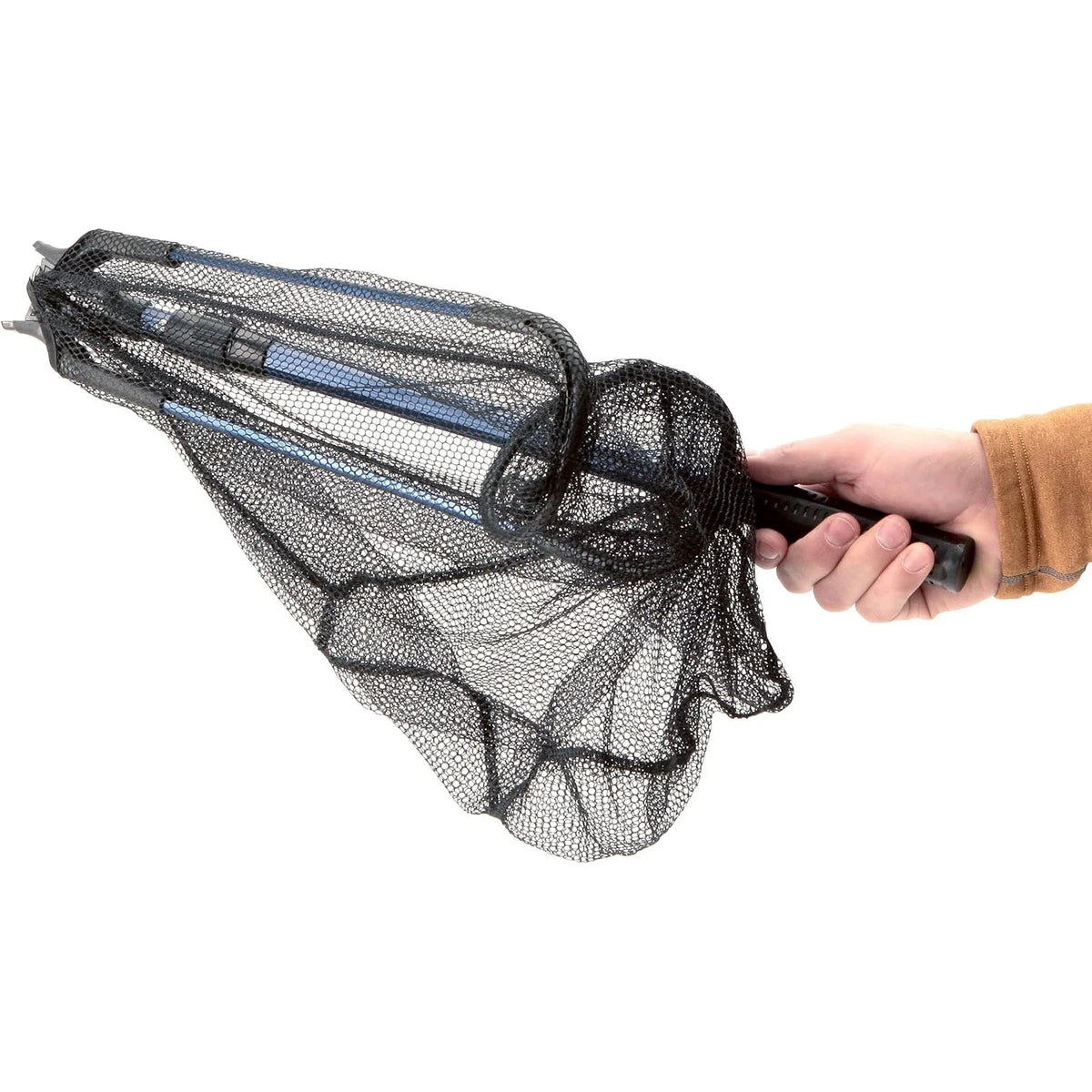 Attwood Marine Fold-N-Stow Fishing Net, Knot-Free Netting, Flip-Handle Lock