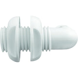 Attwood Marine 90 Degree Thru-Hull Connector, White Polypropylene, Above-Waterline