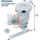 Attwood Marine Tsunami Mk2 T800 Aerator Pump, 12V, 800 GPH, IP68