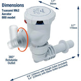Attwood Marine Tsunami Mk2 T800 Aerator Pump, 12V, 800 GPH, IP68