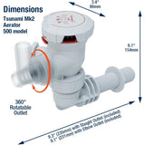 Attwood Marine Tsunami Mk2 T500 Livewell Aerator Pump, 12V, 500 GPH