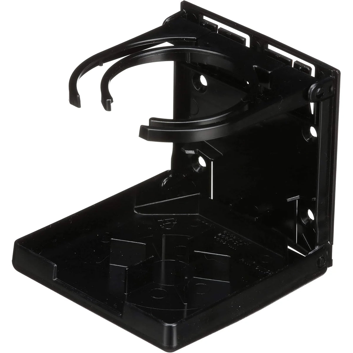 Attwood Marine Fold-Up Drink Holder, Dual Ring, Polycarbonate, 7/8 in Closed Depth