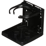 Attwood Marine Fold-Up Drink Holder, Dual Ring, Polycarbonate, 7/8 in Closed Depth