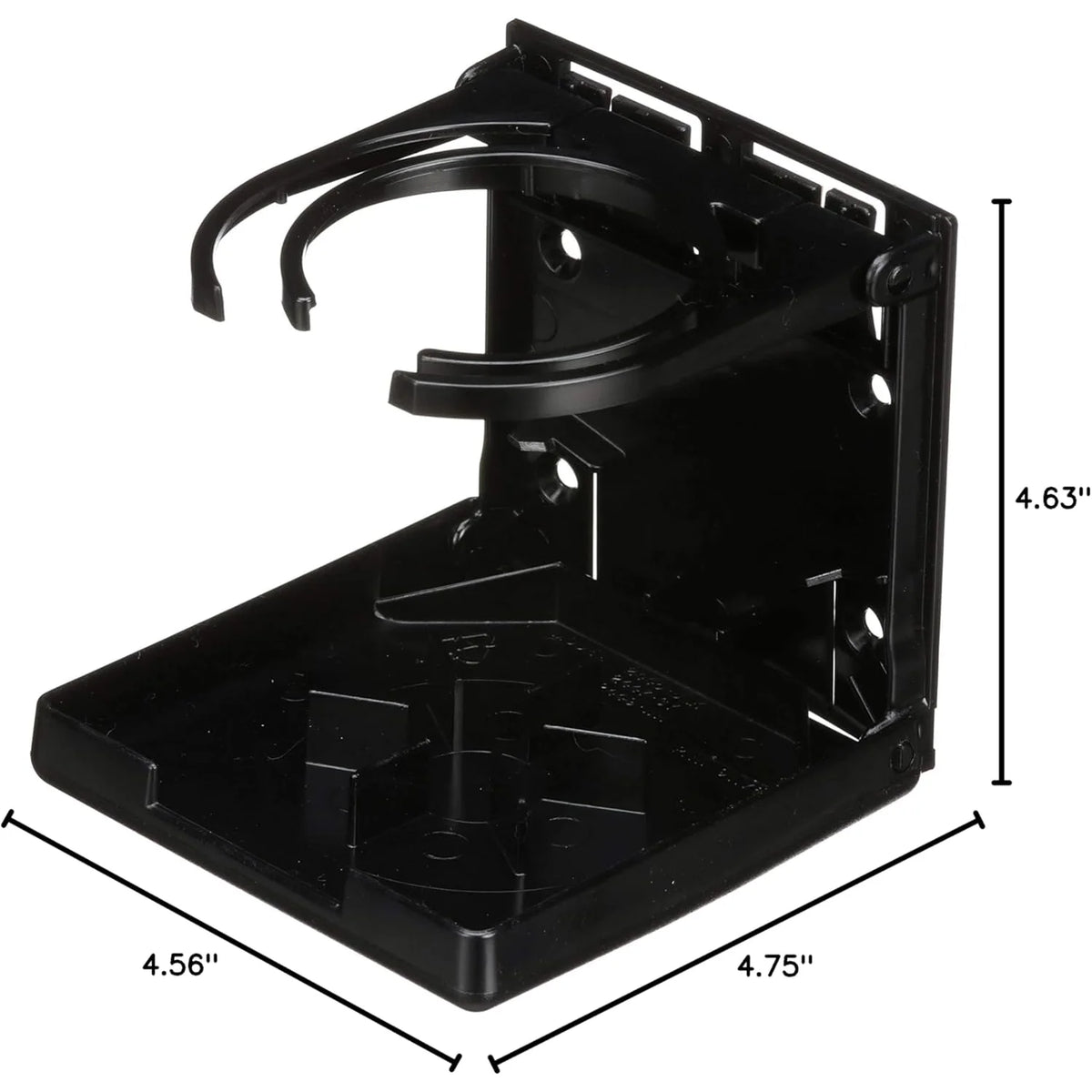 Attwood Marine Fold-Up Drink Holder, Dual Ring, Polycarbonate, 7/8 in Closed Depth