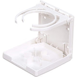 Attwood Marine Fold-Up Drink Holder, Dual Ring, Polycarbonate, 7/8 in Closed Depth