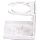 Attwood Marine Fold-Up Drink Holder, Dual Ring, Polycarbonate, 7/8 in Closed Depth