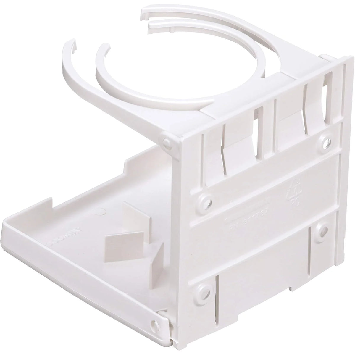 Attwood Marine Fold-Up Drink Holder, Dual Ring, Polycarbonate, 7/8 in Closed Depth